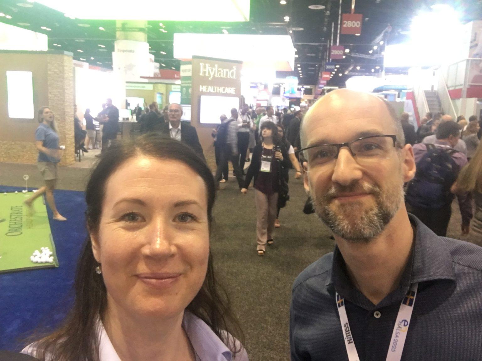 Petra and Henrik at HiMSS conferens 2019 in Orlando.